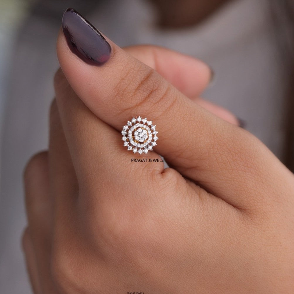 Medium size Cluster Nosepin A precious Gift for The Percious One.