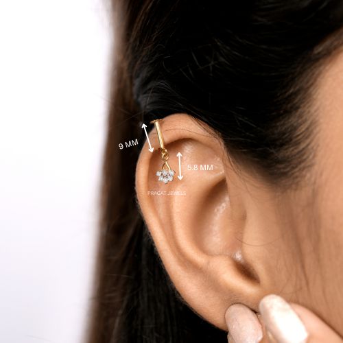 Gold Helix Bugadi, Sparkly Wear Alone or Stacked |A Percious Gift for The Percious One.